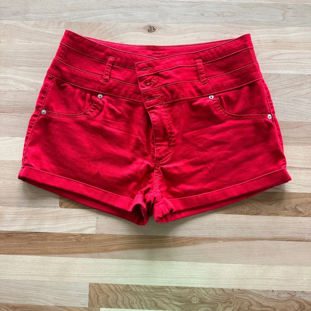 Vibrant Red Shorts